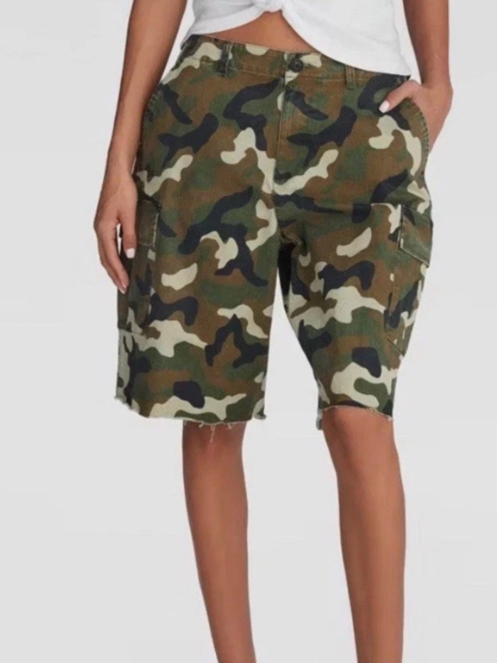 KBB by KAHLANA Women's Mid-Rise 'The Cargo Shorts'